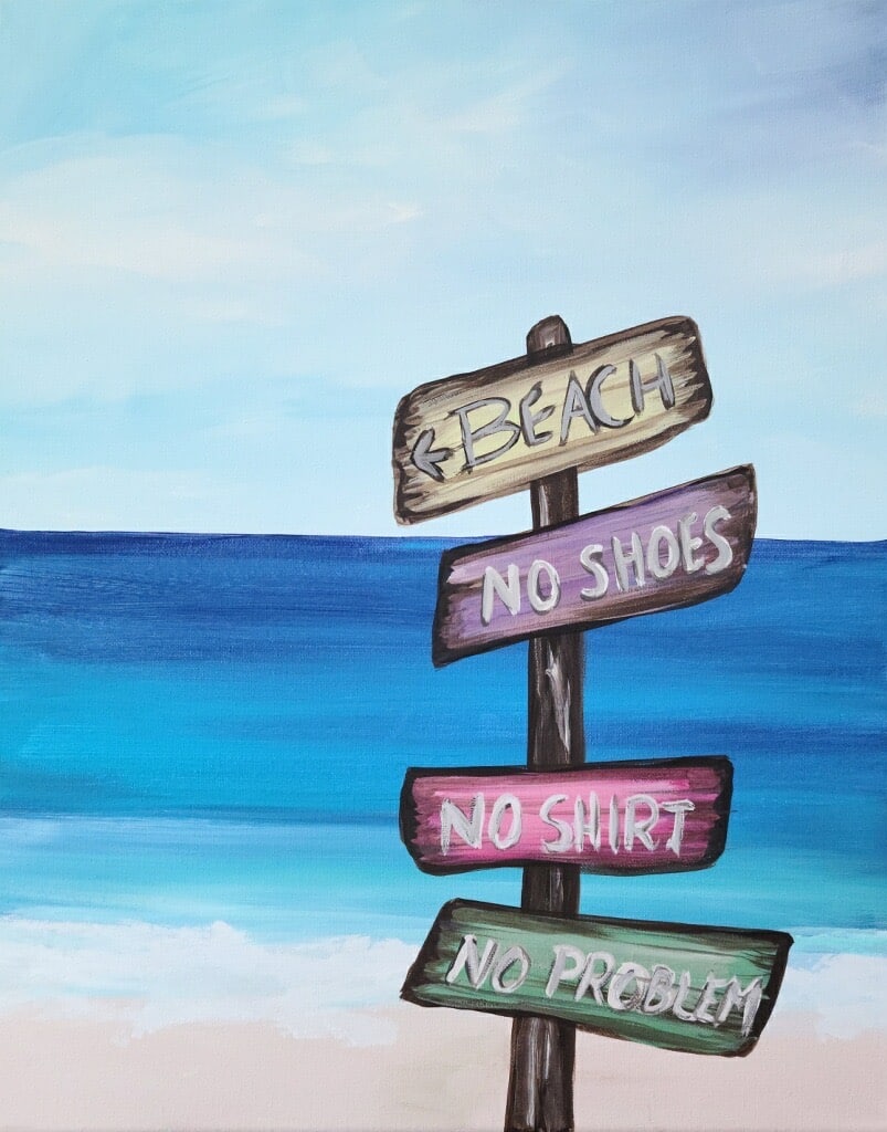 beach signs is a beach scene with signs that you can customize to say whatever you like