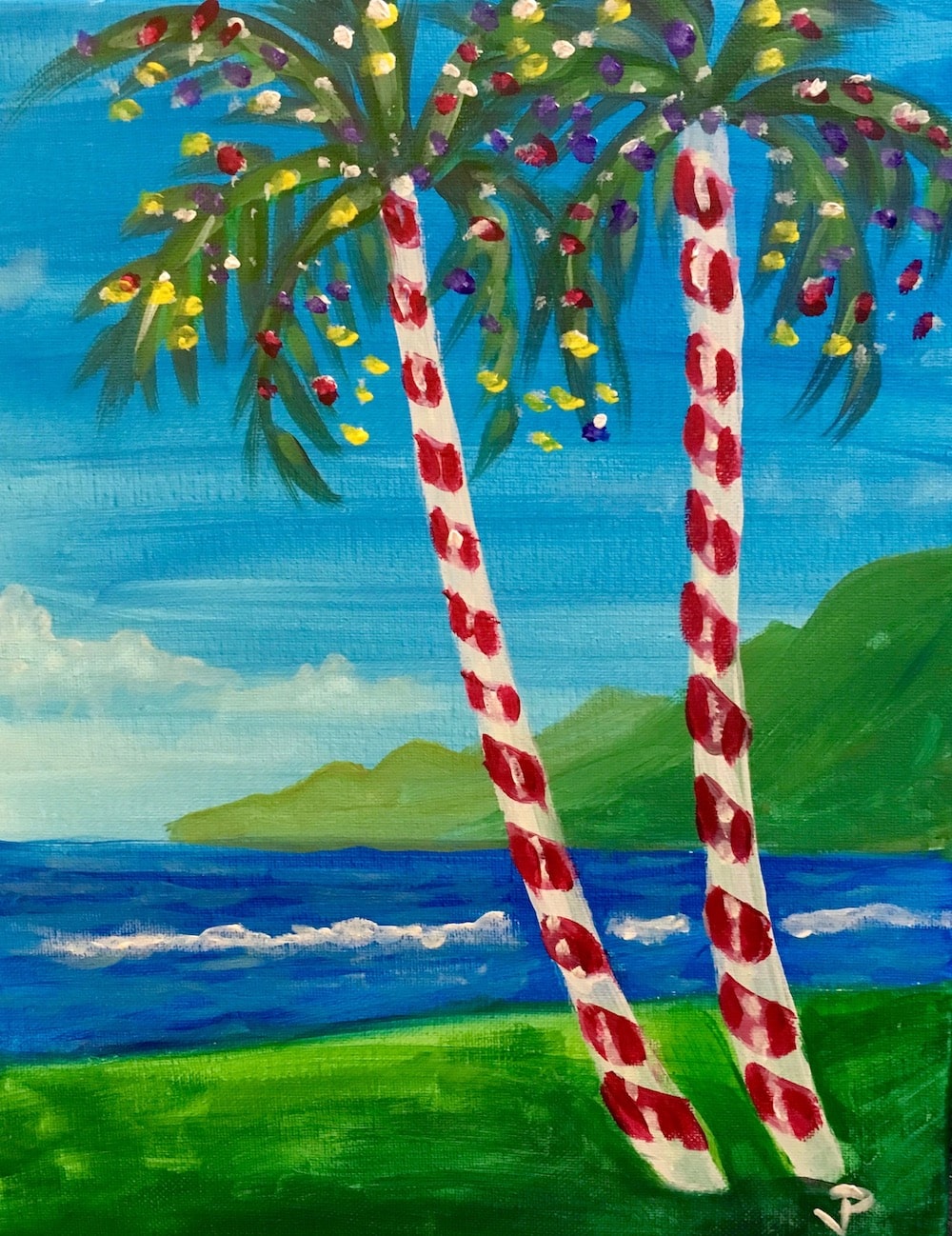 Holiday Paint and Sip Event - Candy Cane Palms