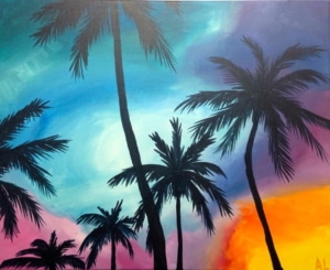 St. Pete Girls' Night Out Painting - Sunset Palms