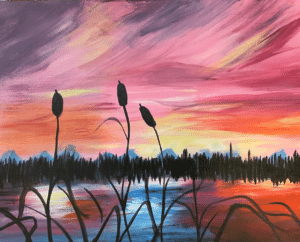 Dunedin Paint and Sip - Cattail Sunset - Caledonia Brewing - Paint and Sip