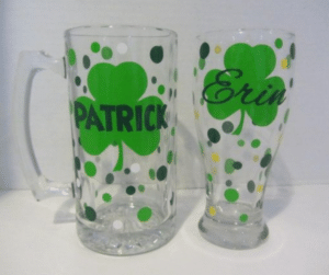 Lakeland Glass Painting - Shamrock Beer Mugs - Paint and Sip - Dissent Craft Brewing