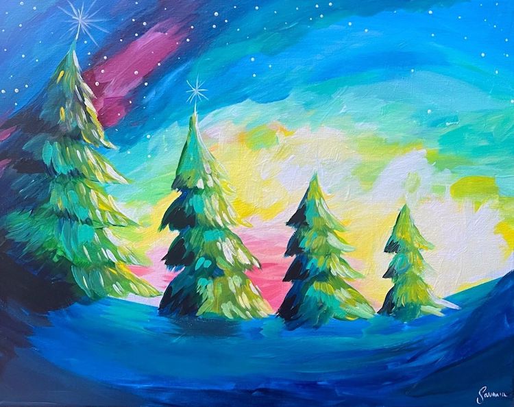 paint and sip starlight pines