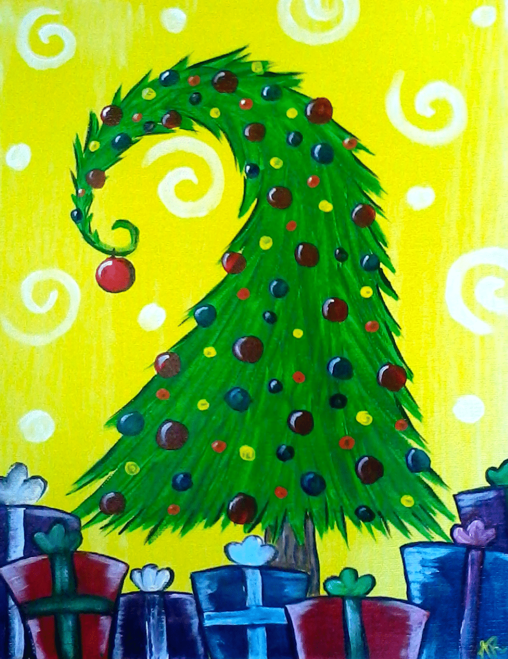 Pinellas Paint On Canvas - Grinch Tree