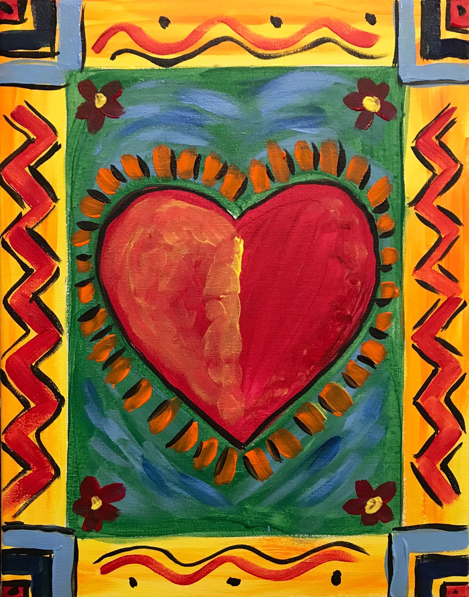 St. Pete Paint Night - Peter Max Heart