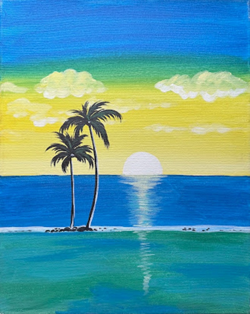 Tampa Sip and Paint - Caribbean Sunset