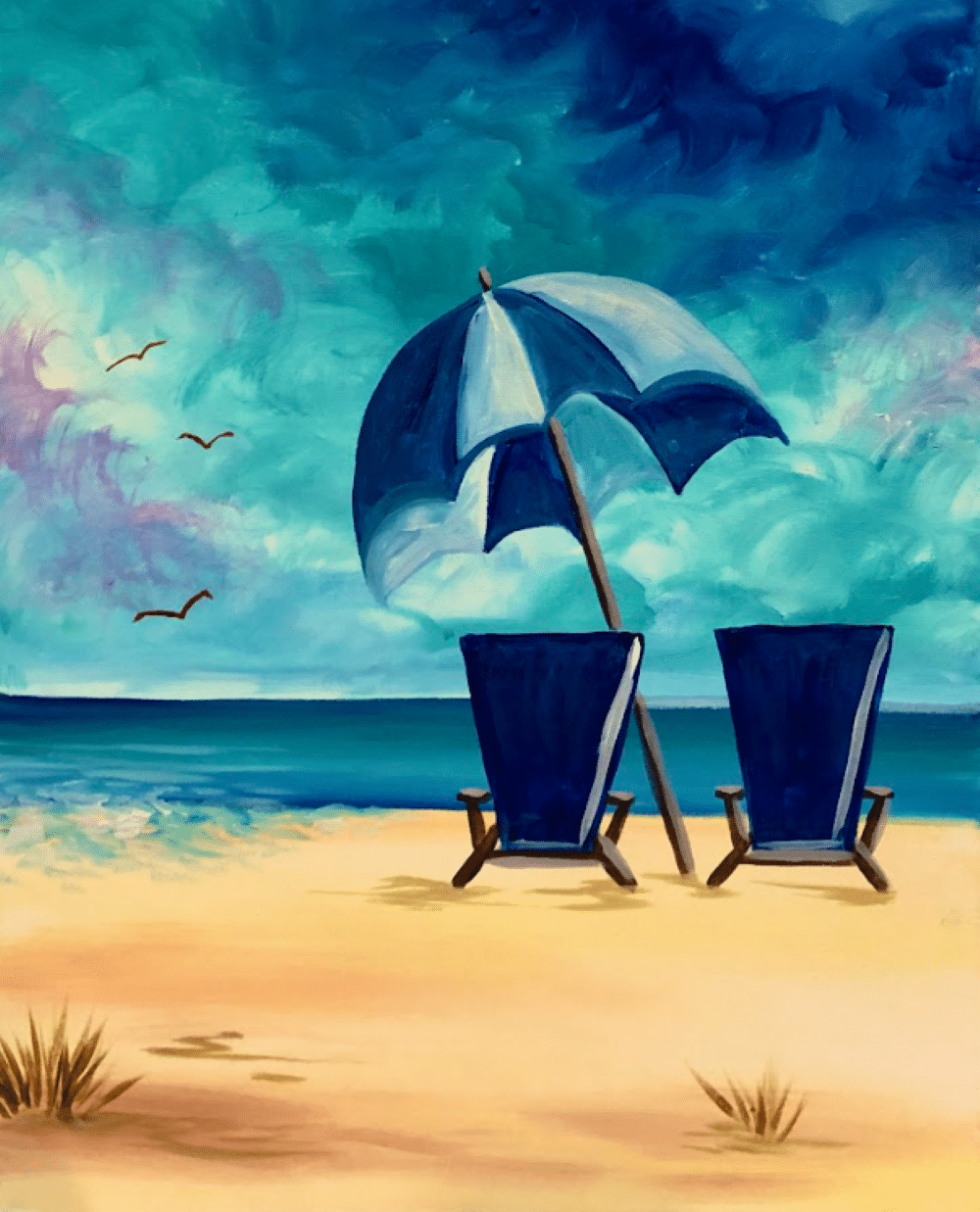 Bradenton Paint Night – Beach Umbrella