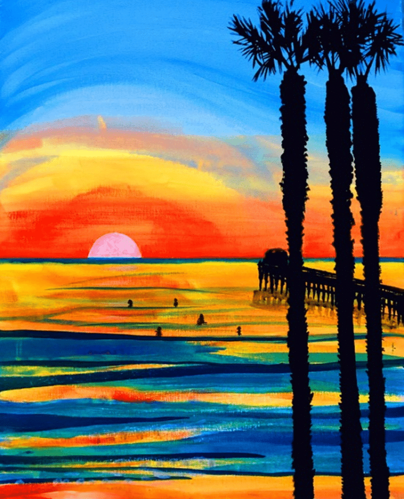 Dunedin Paint and Pour - Pier into Paradise