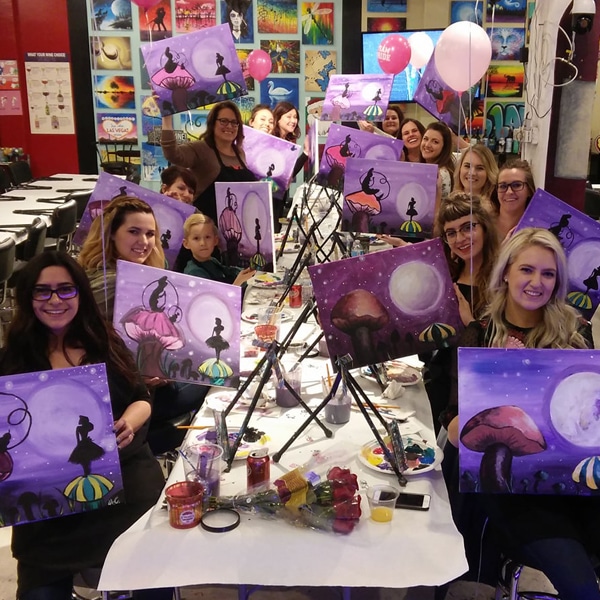 Wine Glass Painting Party - Wine and Canvas - Toledo, OH / Adrian, MI