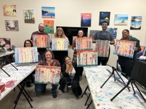 Wine & Canvas. Paint party.