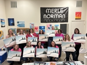 Wine & Canvas. Paint party.