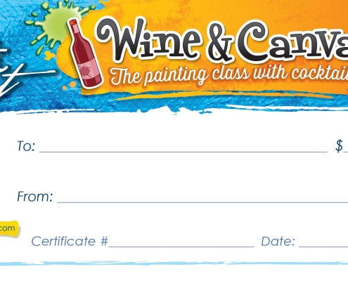 wine and Canvas gift certificate