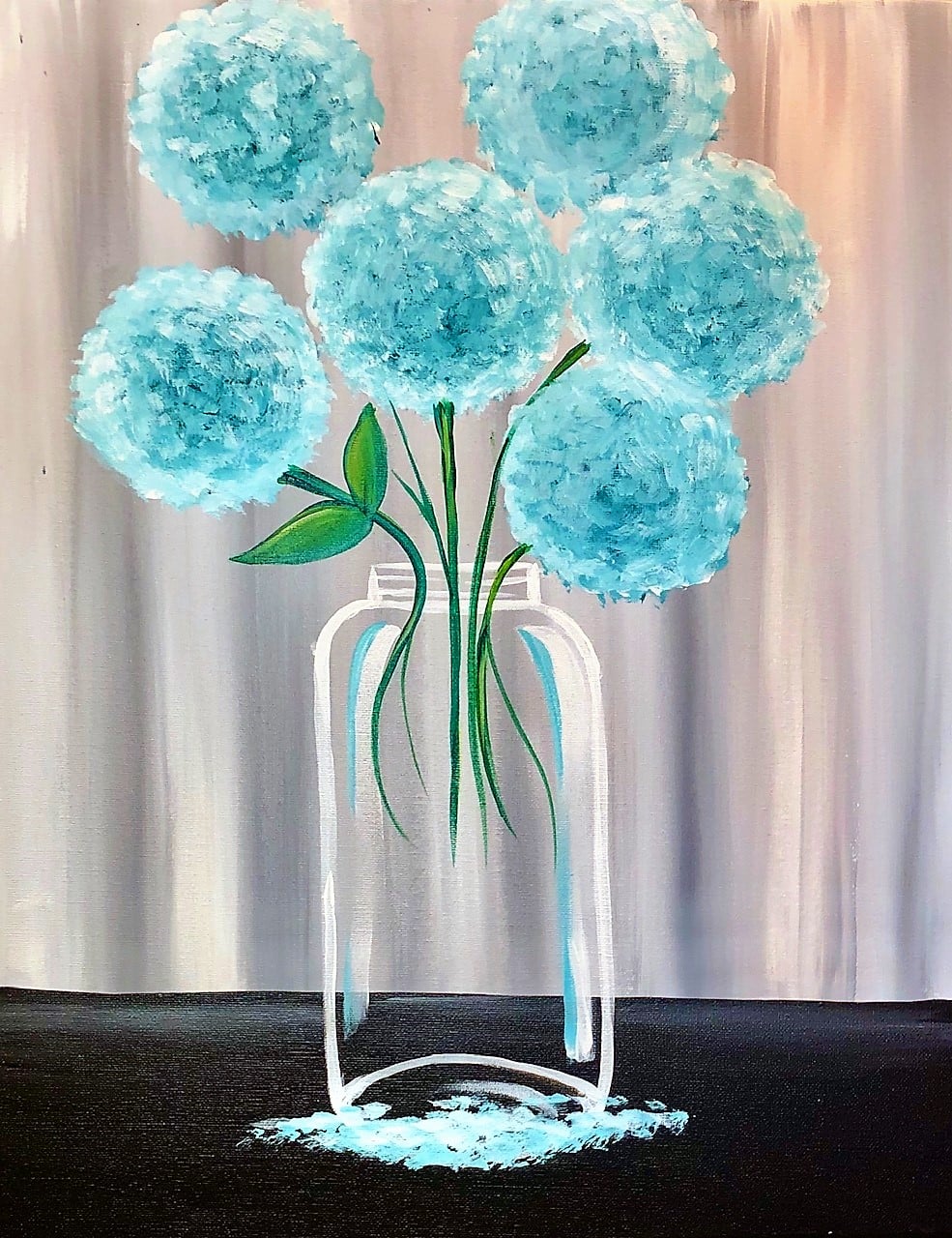 Winter Birds Public Painting Party Wine and Canvas Toledo, OH / Adrian, MI