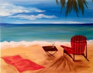 Painting for a private paint and sip party