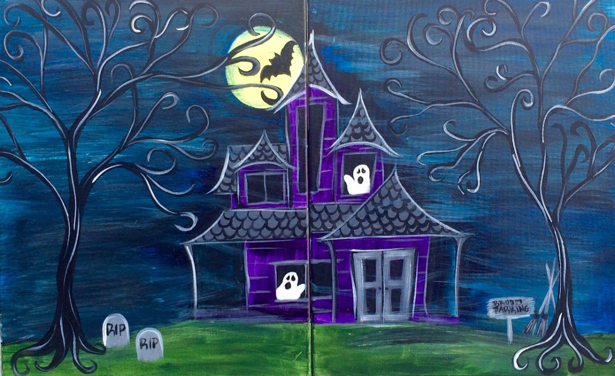 Haunted House Date Night paint and sip Toledo