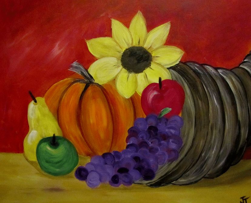 Autumn Harvest Cornucopia paint and sip Toledo