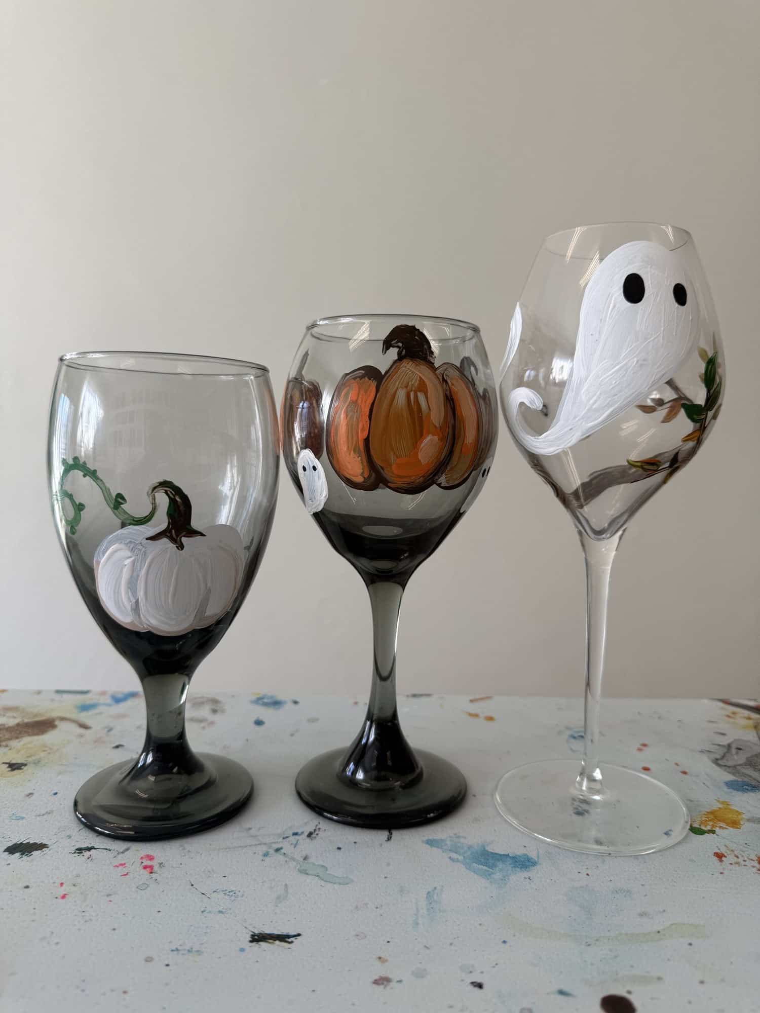 October Wine Glasses paint and sip Toledo