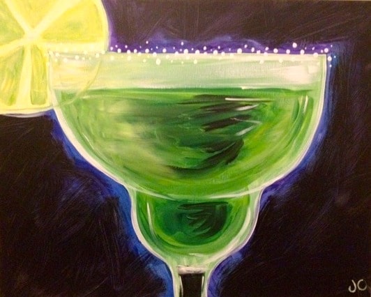 Lime Time margarita painting for a private paint party in Sylvania Ohio