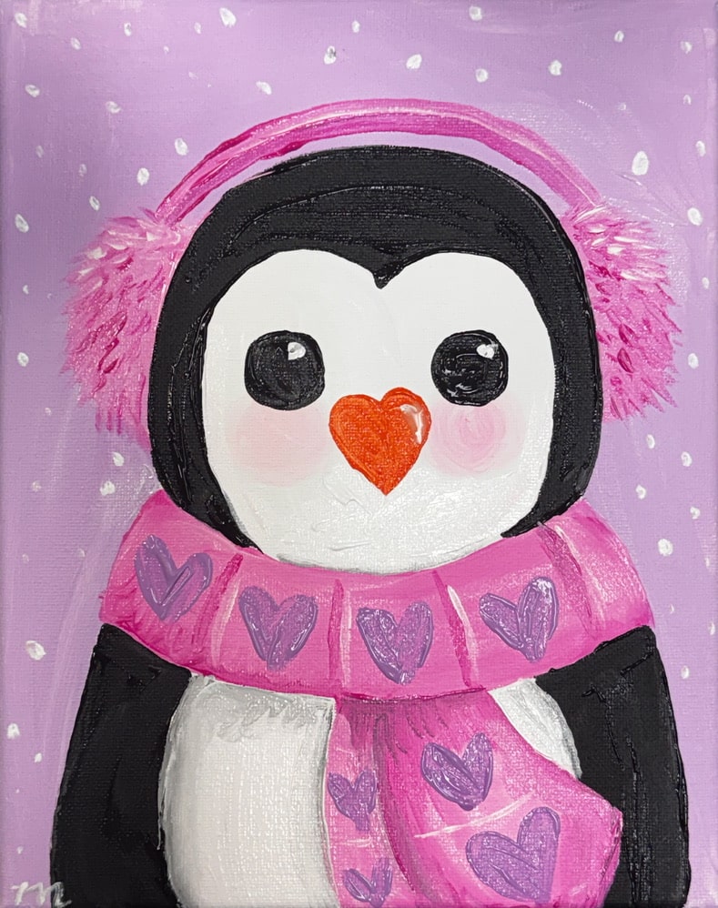 Cozy Penguin family painting event Toledo