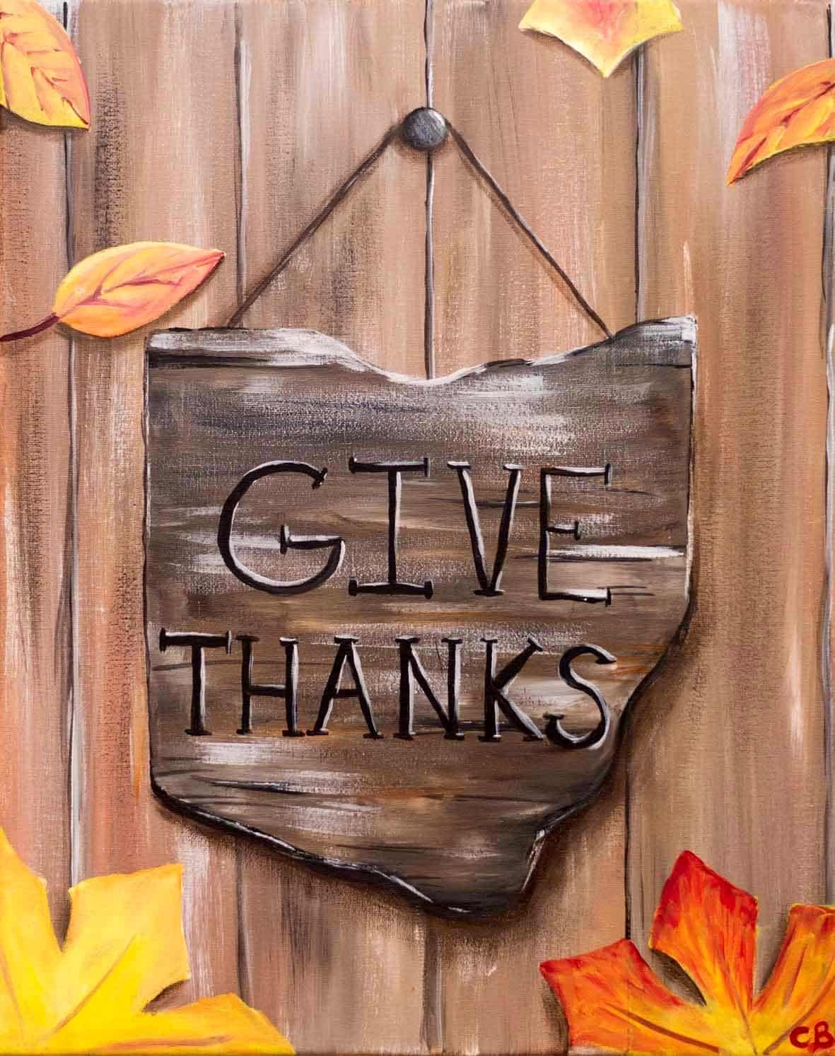 Giving Thanks paint and sip Toledo