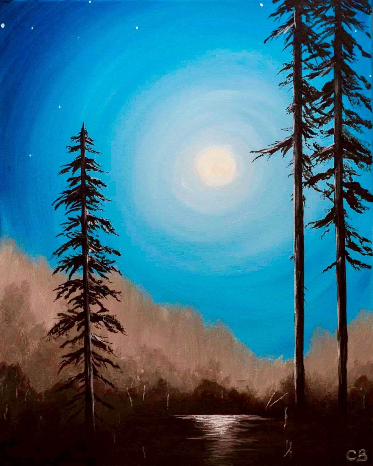 Moonlit Silence paint and sip Toledo