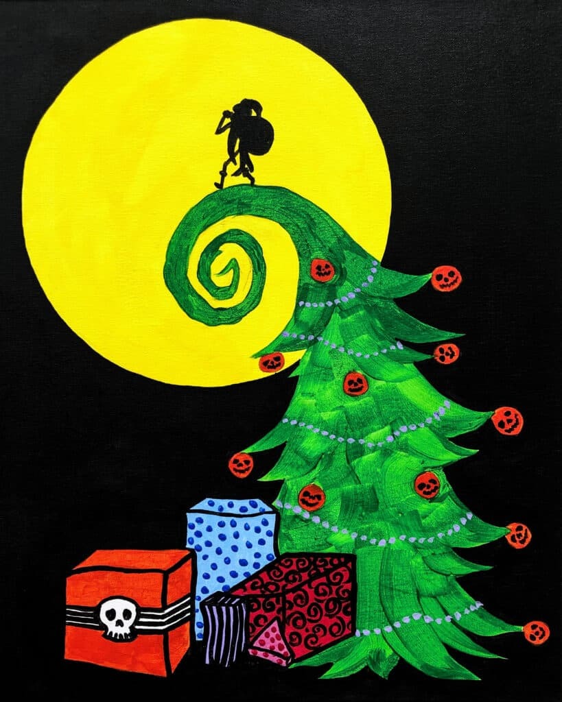 Spooky Christmas Tree paint and sip Toledo