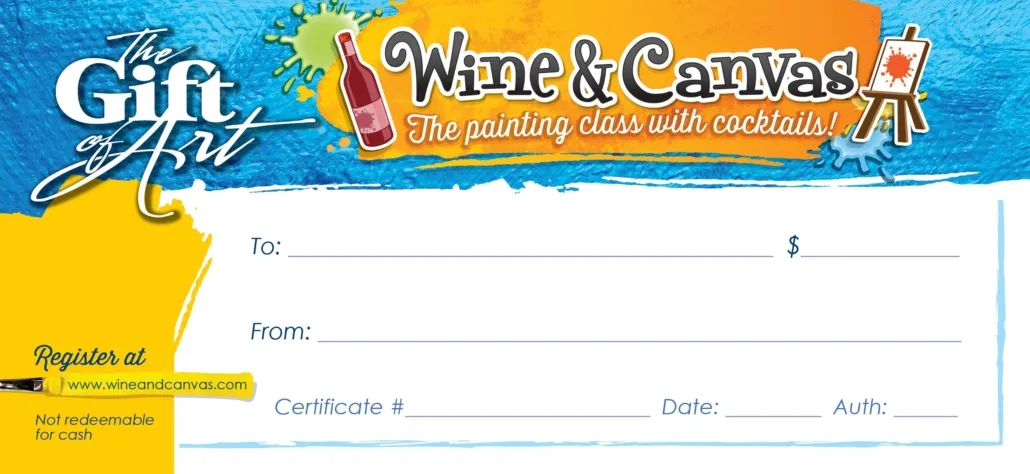 Wine & Canvas Gift Certificates