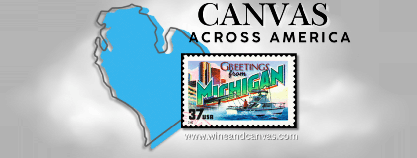 Canvas Across America with Wine and Canvas: Shimmering Lakes, Sips and Strokes